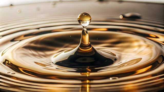 Liquid Discord: Oil Drop Creates Iridescent Ripples on Water