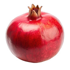 Red pomegranate isolated on transparent background