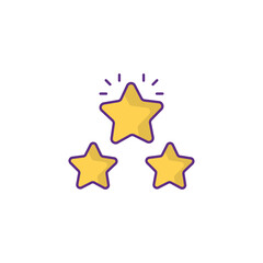 lucky star icon design with white background stock illustration