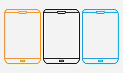Smartphone icons, mobile phone vector icon. Mobile phone symbol. vector illustrator.