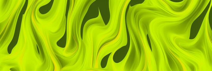 Obraz premium Abstract lime green and dark green swirling marble texture banner for background