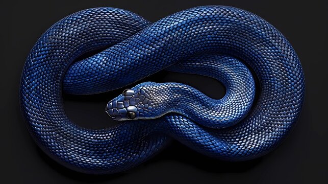 blue snake on black