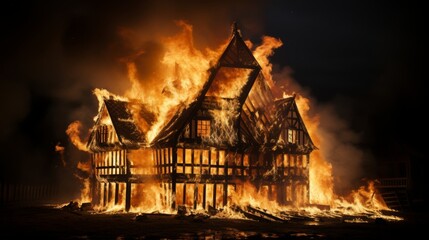 Model house engulfed in flames emphasizes the importance of home property insurance