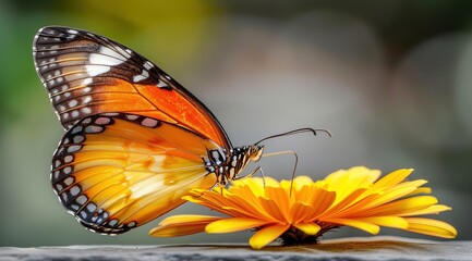 Obraz premium butterfly on flower