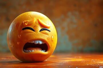 Yellow emoji with a tired 3D expression, eyes half-closed and yawning, conveying weariness.