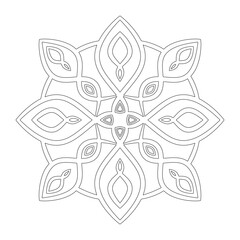 Mandala Line Art Design Vector  isolated on white background, Design for a wallpaper Paint, illustration Vector EPS 10