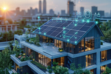 A house with solar panels installed