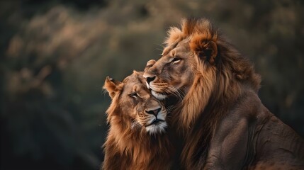 Fototapeta premium Lions in love