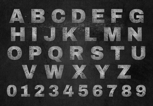 Distressed Cement Magic Font Text Effect