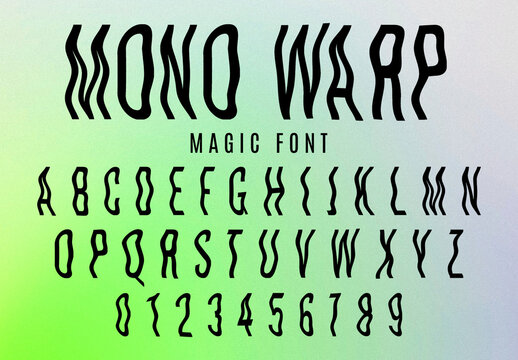 Mono Warp Magic Font Text Effect