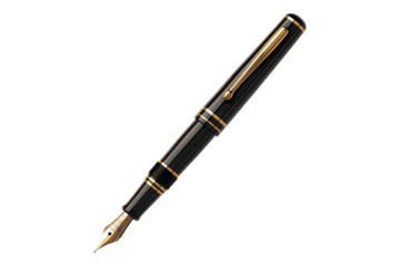 A fountain pen with a touch of classic isolated on transparent background