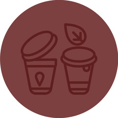 Packaging alternatives Vector Line Maroon Circle Maroon