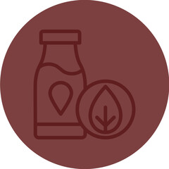 Disposable packaging innovations Vector Line Maroon Circle Maroon