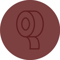 Disposable packaging materials Vector Line Maroon Circle Maroon