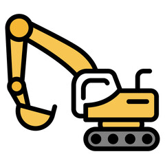 Excavator Icon For Design Element