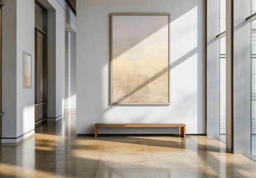 Exhibition Photo Frame Mockup With Generative AI
