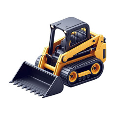 Skid steer isolated on transparent background