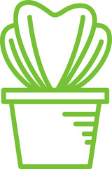 Houseplant Icon Line Art