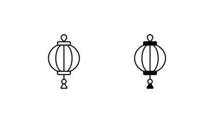 Lantern  icon design with white background stock illustration