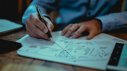 Naklejka premium Team planning smartphone app UI/UX prototype, focused on user experience