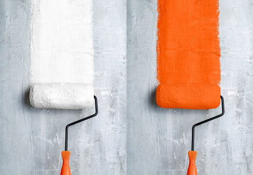 Paint Roller Mockup With Generative AI
