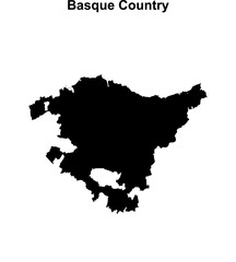 Fototapeta premium Basque Country blank outline map