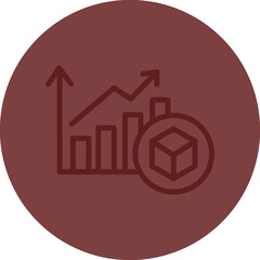 Sales Vector Line Maroon Circle Maroon