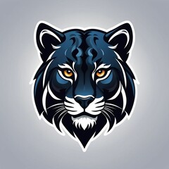 Tiger head mascot. Logo design. Illustration for printing on t-shirts.