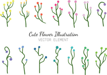 Cute Trendy Abstract Vector Element Illustration Hand Drawn Collection
