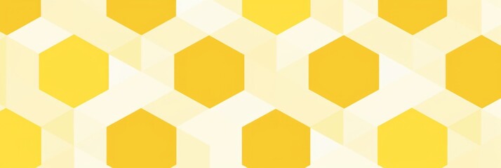Abstract background with yellow hexagon shapes on a white background