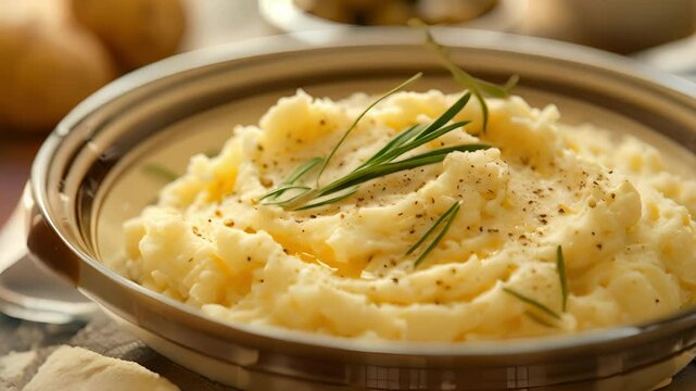 Creamy and indulgent mashed potatoes made with high oleic acidrich olive oil instead of butter for a more nutritious side dish.
