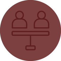 No Racism Vector Line Maroon Circle Maroon