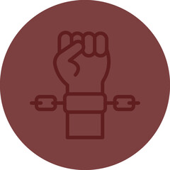 Slave Vector Line Maroon Circle Maroon