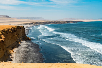Desert Waves. Paracas Reserve’s Coastal Majesty: Where Desert Meets Ocean