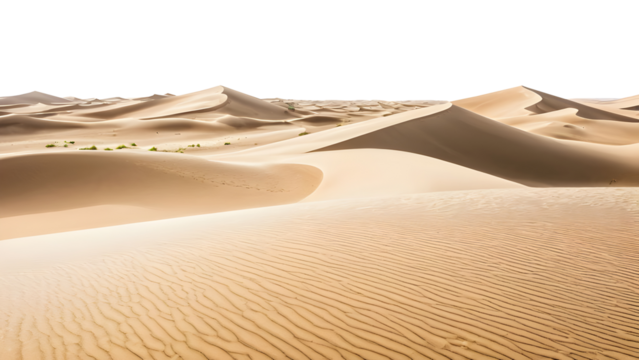 sand dunes isolated on a transparent background. Perfect for desert landscapes, nature scenes, travel themes, and creative design projects showcasing natural beauty.