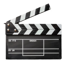 Fototapeta premium Directors Movie Clapper Isolated on Transparent or White Background, PNG