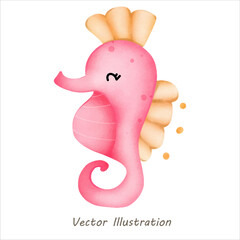 cartoon sea  hand draw vector illustration