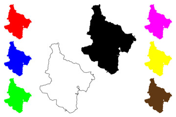 Ninh Thuan Province (Socialist Republic of Vietnam, Subdivisions of Vietnam) map vector illustration, scribble sketch Tinh Ninh Thuan map