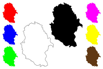 Phu Tho Province (Socialist Republic of Vietnam, Subdivisions of Vietnam) map vector illustration, scribble sketch Tinh Phu Tho map