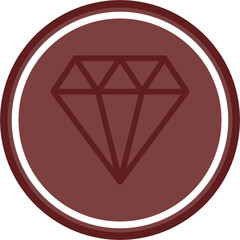 Valuable Vector Line Double Circle Maroon