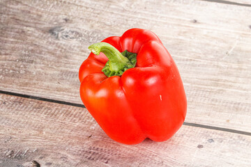 Ripe red Bulgarian bell pepper