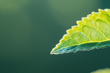Macro shot of a leaf edge