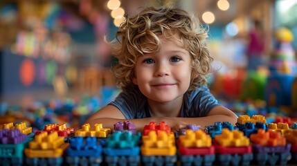 A group of preschoolers engaged in a hands-on learning activity at a children's museum 