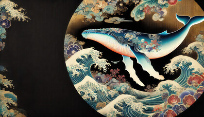 浮世絵（Ukiyoe）／鯨・クジラ（whale）