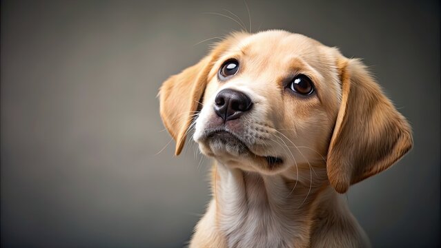 Sad puppy looking up with teary eyes , lonely, dejected, upset, canine, animal, pet, emotion, sorrowful, puppy dog, teardrop