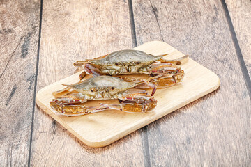 Two raw crab for cooking