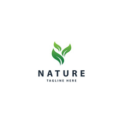 Abstract leaf logo vector illustration