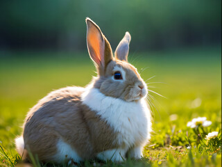 Fototapeta premium rabbit on the grass