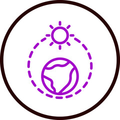 Ozone Hole Vector Line Purple Circle Black