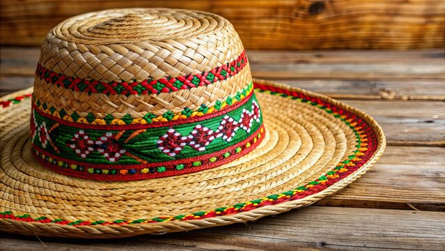 Traditional handcrafted straw hat from Kalush, Ukraine, handmade, unique, cultural, heritage, fashion, accessory